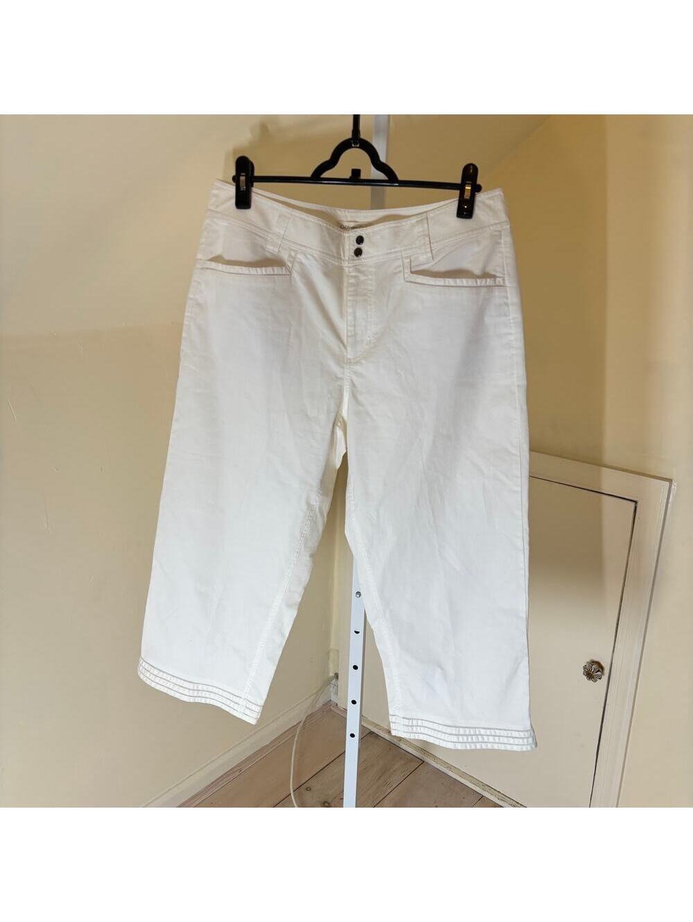 Coldwater Creek NWOT Women's White Cropped Cotton Blend Pants Size 12